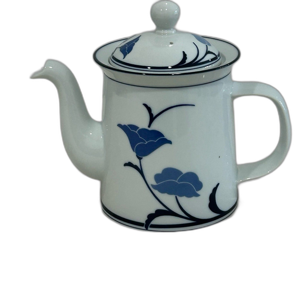 Dansk Tivoli Belles Fleurs Blue/ White Floral Ceramic Tea / Coffee Pot with Lid - Picture 7 of 12